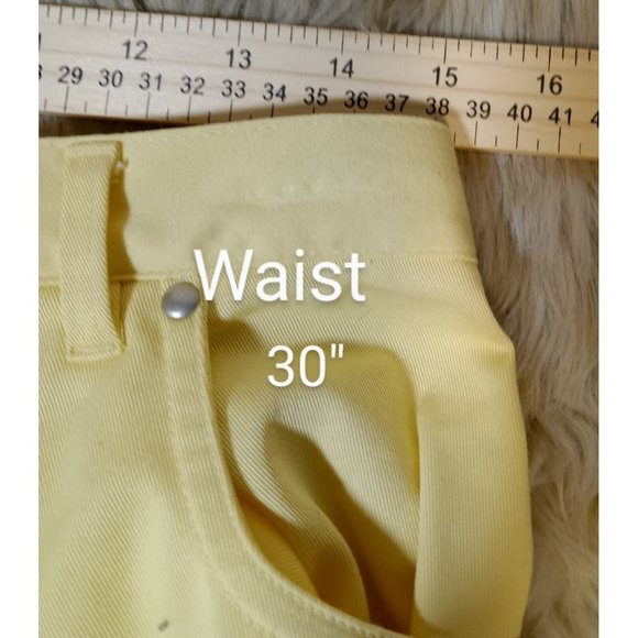 Drapers & Damons Women's Size 14 Yellow Straight Leg Zip-Front Lightweight Jeans - Picture 6 of 8